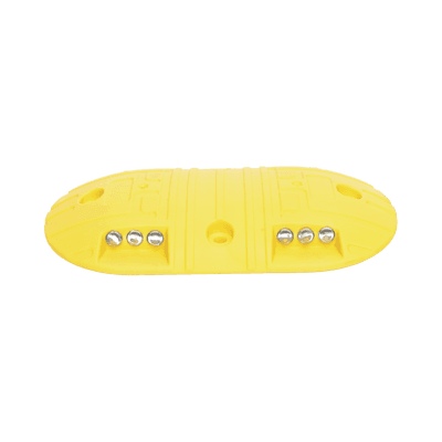 Boya D / Plastico Duradero / Amarilla / 4 Orificios / LEDS REFLEJANTES / 20 Toneladas.