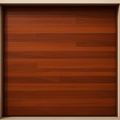 Puerta de Garage de Alta Calidad / Estilo Americano / Acabado Laminado PREMIUM / Color Madera Clara / 8x9 Pies.