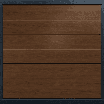 Puerta de Garage de Alta Calidad / Linea Central / Imitacion madera / oscura / 9x8 pies / AISLADA / Estilo Americana.
