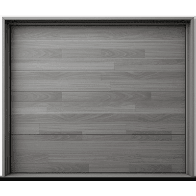 Puerta de Garage de Alta Calidad / Estilo Americano / Acabado Laminado PREMIUM / Color Gris / 9x8 Pies.