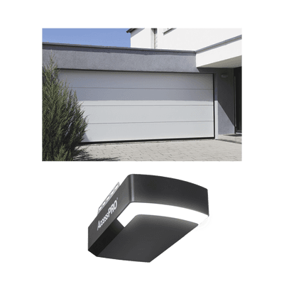 KIT COMPLETO Puerta D/ Garage 14x9 Pies / Lisa Linea Central / Color blanco / Insulada / Incluye Motor FS1000APPRT / 1/2HP / Fuerte/Silencioso/Luz LED/Motor DC .