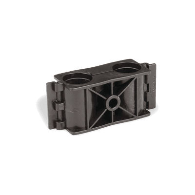 Sujetador de Doble Click para Cable Coaxial de 1/2 Pulgada - Paquete de 10 Piezas