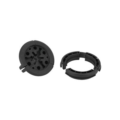 Bota Pasamuro de 4 Con 6 Orificios de 1/4 Para Cable Corrugado