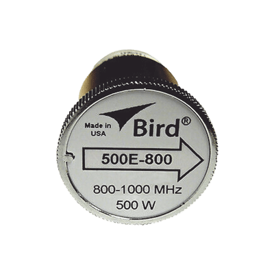 Elemento de 500 Watt en Línea 7/8" para Wattmetro BIRD 43 en Rango de Frecuencia de 800 a 1000 MHz.