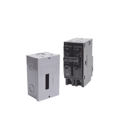 Kit Centro de Carga para sobreponer con 1 Interruptor Térmico de 2 Polos, 30Amp 120/240Vca 10kA.