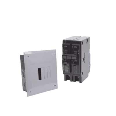 Kit Centro de Carga 4P para sobreponer con 2 Interruptores Térmicos de 2 Polos, 30Amp 120/240Vca 10kA.
