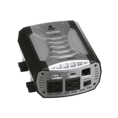 Inversor de Potencia / 500W Continuos / 1000W Pico / 2 Salidas AC GFCI / USB-A y USB-C Carga Rápida / Protección Pentagon / 12V DC a 115V AC 