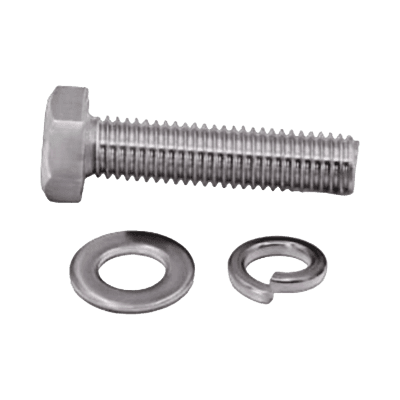  Tornillo M5 x 0.8 mm con arandela plana y arandela elástica para baterías de 12 V de 18-26 Ah 