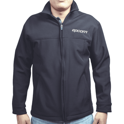 Elegante Chamarra para Caballero Color Negro Fabricada en Poliéster Dry Fit Impermeable