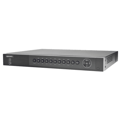 DVR 3 Megapixel / 16 Canales TURBOHD + 2 Canales IP / 2 Bahias de Disco Duro / H.264+ / 4 Canales de Audio / 16 Entradas de Alarma