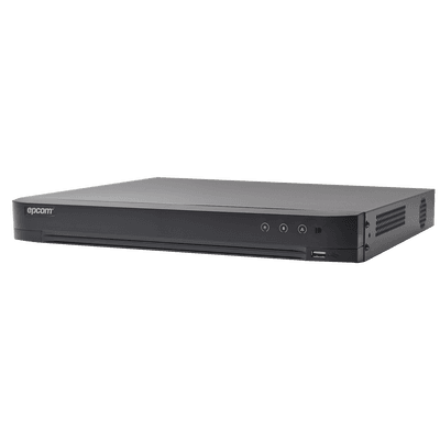 DVR 4 Megapixel Lite / 8 Canales TURBOHD + 4 Canales IP / 1 Bahía de Disco Duro / 8 Canales de Audio / Vídeoanálisis