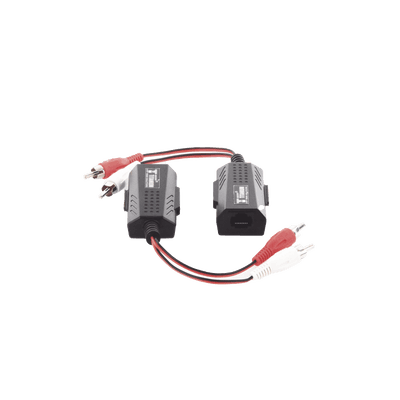 Balun Extensor de Audio Analogo Estereo RCA a RJ45 / Distancia 800 Metros (2625 Pies) / Cable CAT5-6 / Conector 100% Cobre / Protección TVS, Calidad Premium