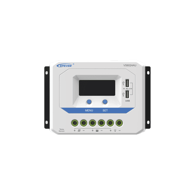 Controlador Solar PWM / 60A / 12/24V / Doble USB / Pantalla LCD / Tierra Positivo Común