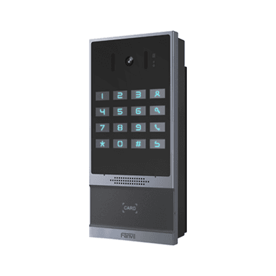 Videoportero SIP para Control de Acceso, Teclado numérico iluminado, 2 relevadores, anti-vandálico, IP66 y IK07, PoE
