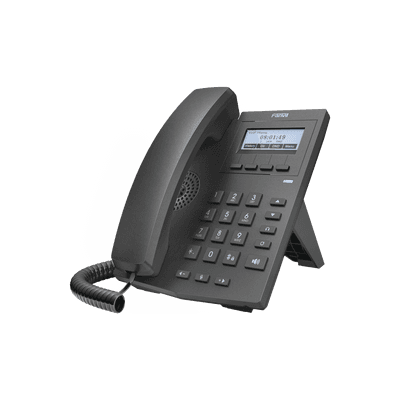 Teléfono IP empresarial para 2 lineas SIP con pantalla LCD 128 x 48 Px y conferencia de 3 vías