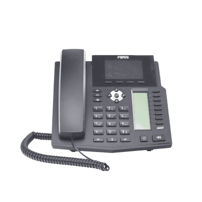 Teléfono IP empresarial para 16 lineas SIP con 2 pantallas LCD a Color, 8 teclas BLF/DSS y conferencia de 3 vías, PoE