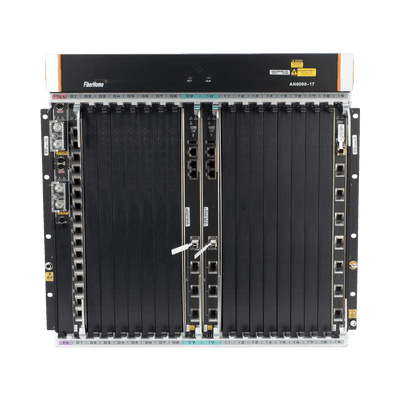 OLT Carrier Class Modular GPON, 16 Ranuras de Servicio, Incluye 1 Tarjeta de Servicio, crecimiento hasta 256 puertos GPON o 128 XGPON, Gestión por UNM2000, CLI, (Incluye Instalación de Software UNM2000)