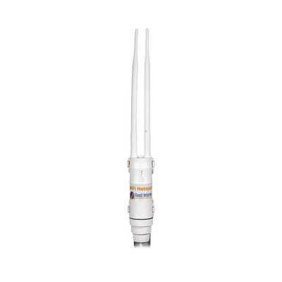 Hotspot inalámbrico 2.4 GHz para exterior, antenas omnidireccional 6 dBi, Throughput 75 Mbps, ideal para la venta de códigos de acceso a Internet