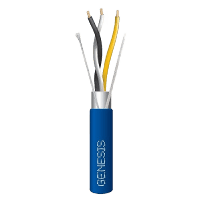 Bobina de 305 Metros (1000 Pies) / Cable 3 x 22 AWG / Color Azul / Blindado / Plenum / 1 Par Trenzado para Aplicaciones de Transmisión de Datos a Alta Velocidad para Automatización, EIA-485, BACnet y Otros Sistemas de Comunicación