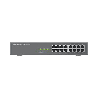 Switch PoE+ 16 Puertos Gigabit No Administrable / 8 puertos 10/100/1000 Mbps / 8 puertos PoE+ / hasta 145W