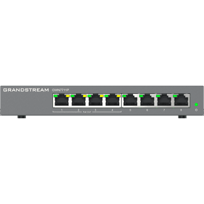 Switch de Red Administrable Capa 2 Lite / 8 Puertos Gigabit Ethernet / 4 Puertos PoE / VLAN / QoS / Snooping IGMP / Montaje en Pared y Escritorio / Compatible con GDMS