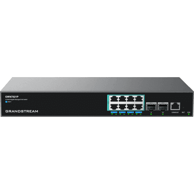 Switch PoE Multigigabit Capa 3 / 8 Puertos Ethernet 2.5 G / 2 Puertos SFP+ / PoE++ Dinámico / IPv6 e IPv4 / VLAN Avanzada / QoS / Stacking hasta 4 Dispositivos / Administración Local y en la Nube