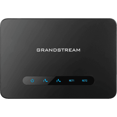 Adaptador de Teléfono Analógico ATA 2 Puertos FXS (Conectar Teléfono Análogo) con Router NAT Gigabit / Compatible SIP / Cifrado AES Reforzado / Calidad de Voz HD / Soporta Fax T.38 / Router NAT Alto Rendimiento