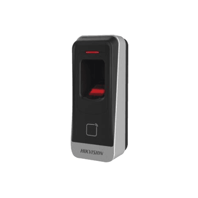 Lector esclavo PROX EM IP65 / Huella Digital / Lector de Tarjetas de Proximidad / RS-485 / Interior y Exterior / Requiere Panel de Control de Acceso DS-K26 Series y DS-K27