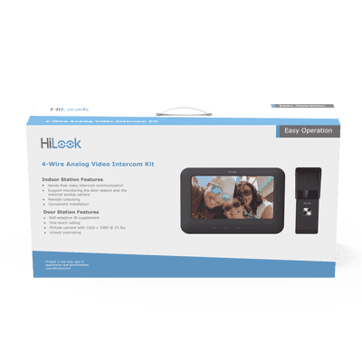 Kit de Videoportero Analógico con Pantalla LCD a Color de 7" / Frente de Calle para Exterior IP65 / Salida de Relevador 