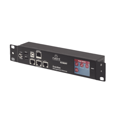 Gateway de Monitoreo Ambiental para Centro de Datos GUARDIAN / 1U Compacto / 3 Puertos de Sensores / Pantalla LCD Táctil / SNMP, BACnet, Modbus/TCP
