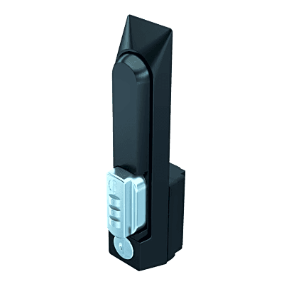 Chapa de Seguridad para Gabinete Con Combinación de 3 Dígitos / Control Llave Maestra / Acero Negro Texturizado / Dimensiones 7.50 x 1.38 x 2.50 in