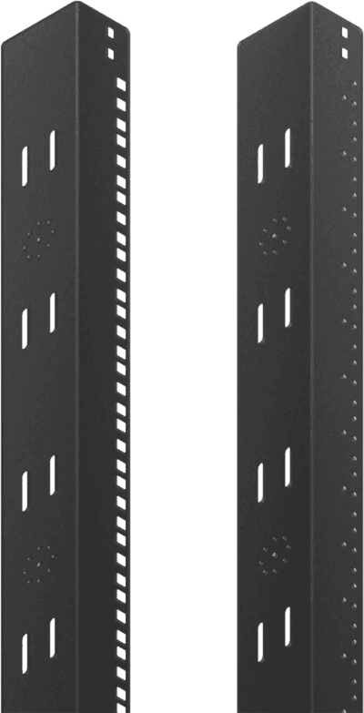 Ángulo con Tuerca Cuadrada de 19 pulgadas para rack ProLine, ajuste de 2000 mm, de acero, negro