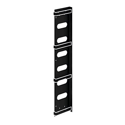 Organizador de Cables Vertical / Acero / Negro / Para Gabinetes Sísmicos / Kit 3 Piezas / Incluye 10 Envolturas Velcro 8 pulg (203 mm)
