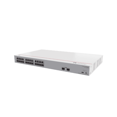 Switch Gigabit No Administrable PoE / 24 puertos 10/100/1000 Mbps (PoE) / 2 Puertos SFP Uplink / 124W