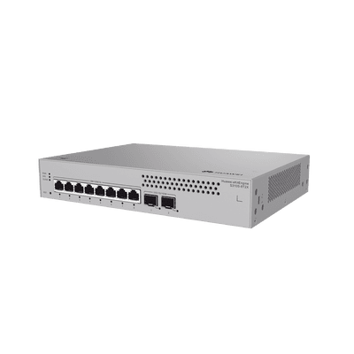 Switch de Acceso Gigabit Administrable Capa 2+ / 8 puertos 10/100/1000 Mbps / 2 Puertos 10GE SFP Uplink  / ERPS / Rutas Estáticas / Administración Nube Gratis