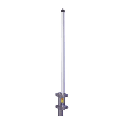 Antena base UHF 470-490 MHz, Fibra de Vidrio, 9 dB de Ganancia, Serie HD para Climas Difíciles