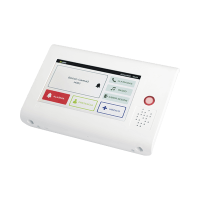 Terminal Inteligente para Habitación Hospitalaria — Comunicación Directa Paciente-Enfermera con Pantalla Táctil 7" y Acceso RFID
