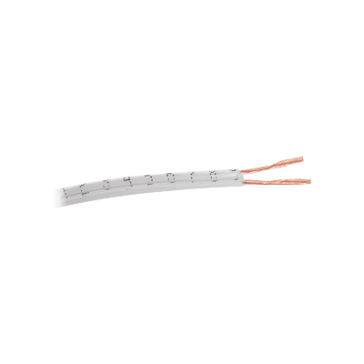 Cable 2 x 18 AWG / Tipo POT / 100 Metros (328.08 Pies) / NOM-063-SCFI / Color Blanco / Aplicaciones en Electrodomésticos y Electrónicos