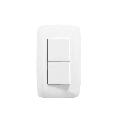Apagador Dúplex de 10 A/ 127 V CA ~ 60 Hz /  1 1/2 Módulos / Color Blanco.