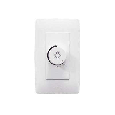 Dimmer Rotativo para Lámpara Incandescentes / 300 W 127 V CA / Color Blanco.
