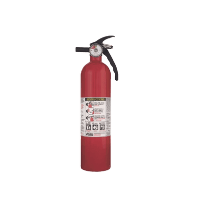 Extintor Desechable de Polvo Químico Seco | Fuegos Clase A, B y C | SOPORTE PLASTICO | Pieza de 2.5 lb
