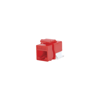 Módulo Jack Cat6 sin Herramienta (toolless)  keystone para faceplate - Color Rojo