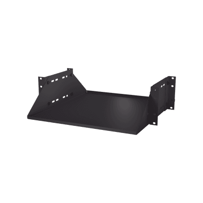 Charola para Soportar Equipos en Rack de 19 in, Doble Fijación, Color Negro, 3U