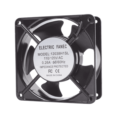 Ventilador a 110 Vca de 120 x 120 x 38 mm. 