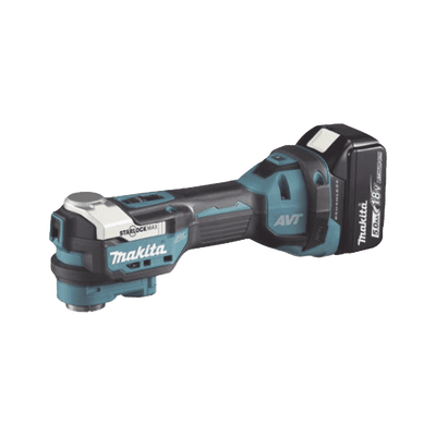 Multiherramienta Oscilante Inalámbrica de 18V, incluye 2 Baterías  BL1850B de 5.0 A, Cargador DC18RC, Accesorios y Estuche Makpac