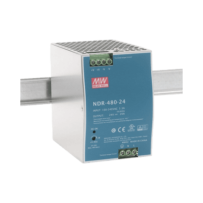 Fuente de poder industrial para riel DIN / 480W / 24Vcc / 20A / Entrada: 100-240Vca