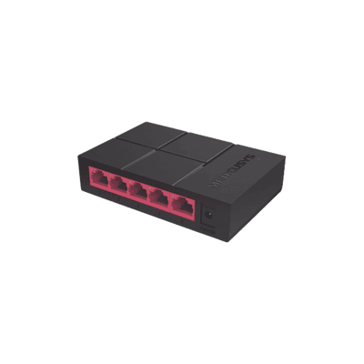 Switch NO Administrable / Para escritorio / Carcasa de Plástico / 5 puertos 10/100/1000 Mbps / Diseño Compacto / Plug and Play