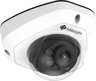 Cámara IP Mini Domo / 4K UHD / 120dB WDR / 0.005Lux Starlight / H.265+ / IR 30mts / PoE / IP67 / IK10 / Análisis de Video AI