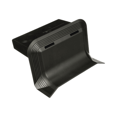 Accesorio de Conexión a Pared, Para Uso con Canaleta de Piso AFR4BCBL6, Material PVC Rígido, Color Negro 