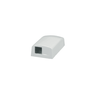 Caja de Montaje en Superficie, Para 2 Módulos Mini-Com, Color Blanco